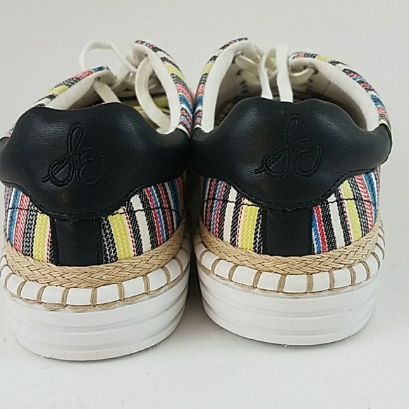 NWOT Sam Edelman striped canvas sneakers sz 9.5. - Picture 4 of 5